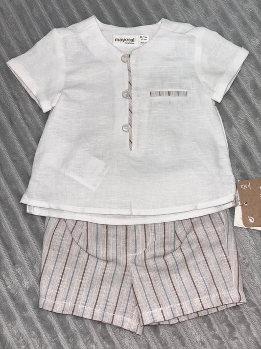 Mayoral Stripe Shorts Set