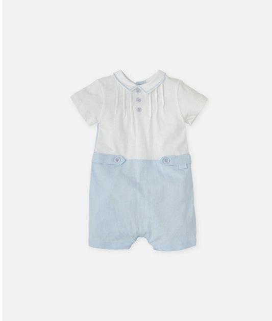 Tutto Piccolo White & Blue Romper