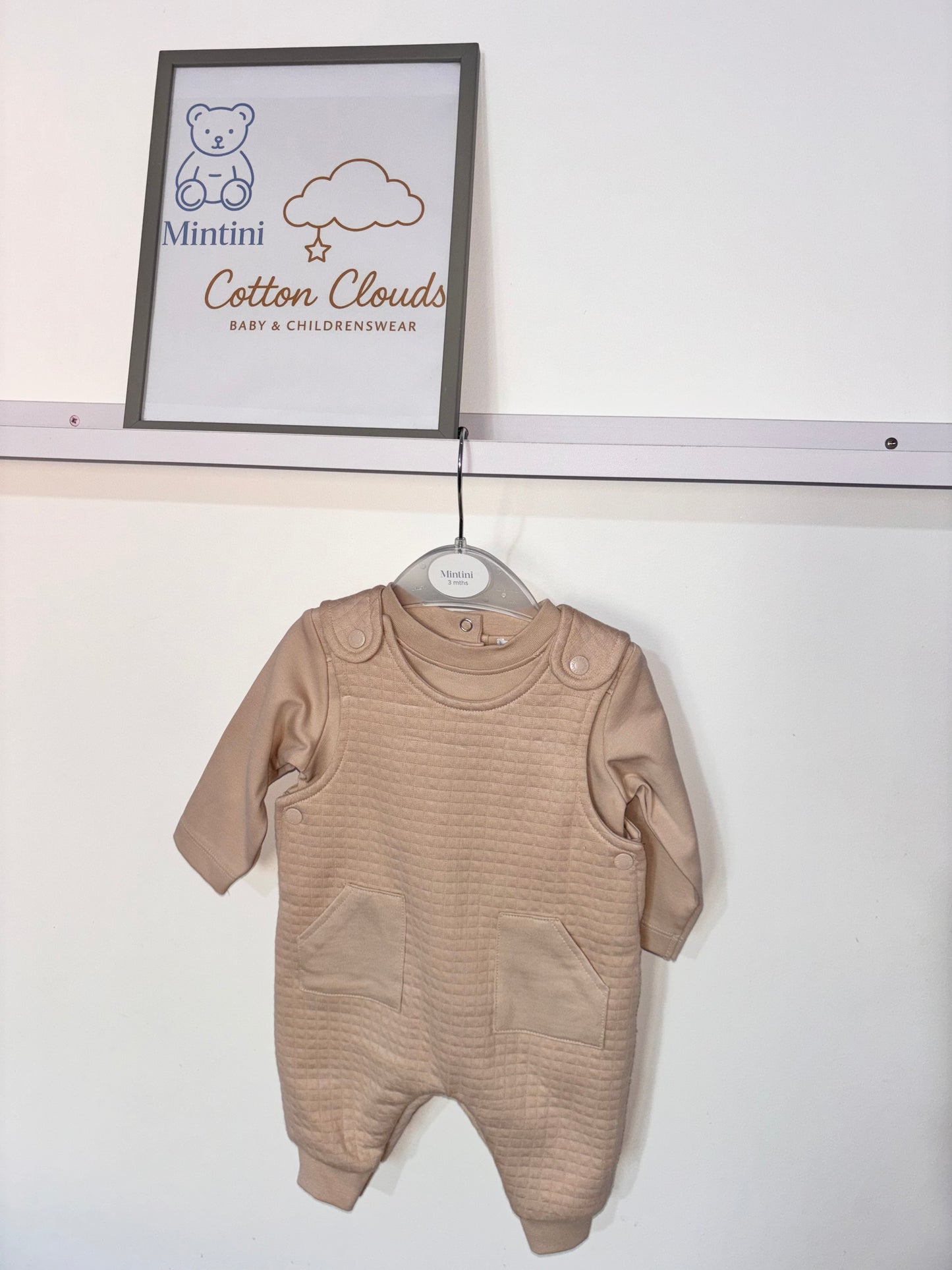 Mintini Beige AW25 Dungaree Set
