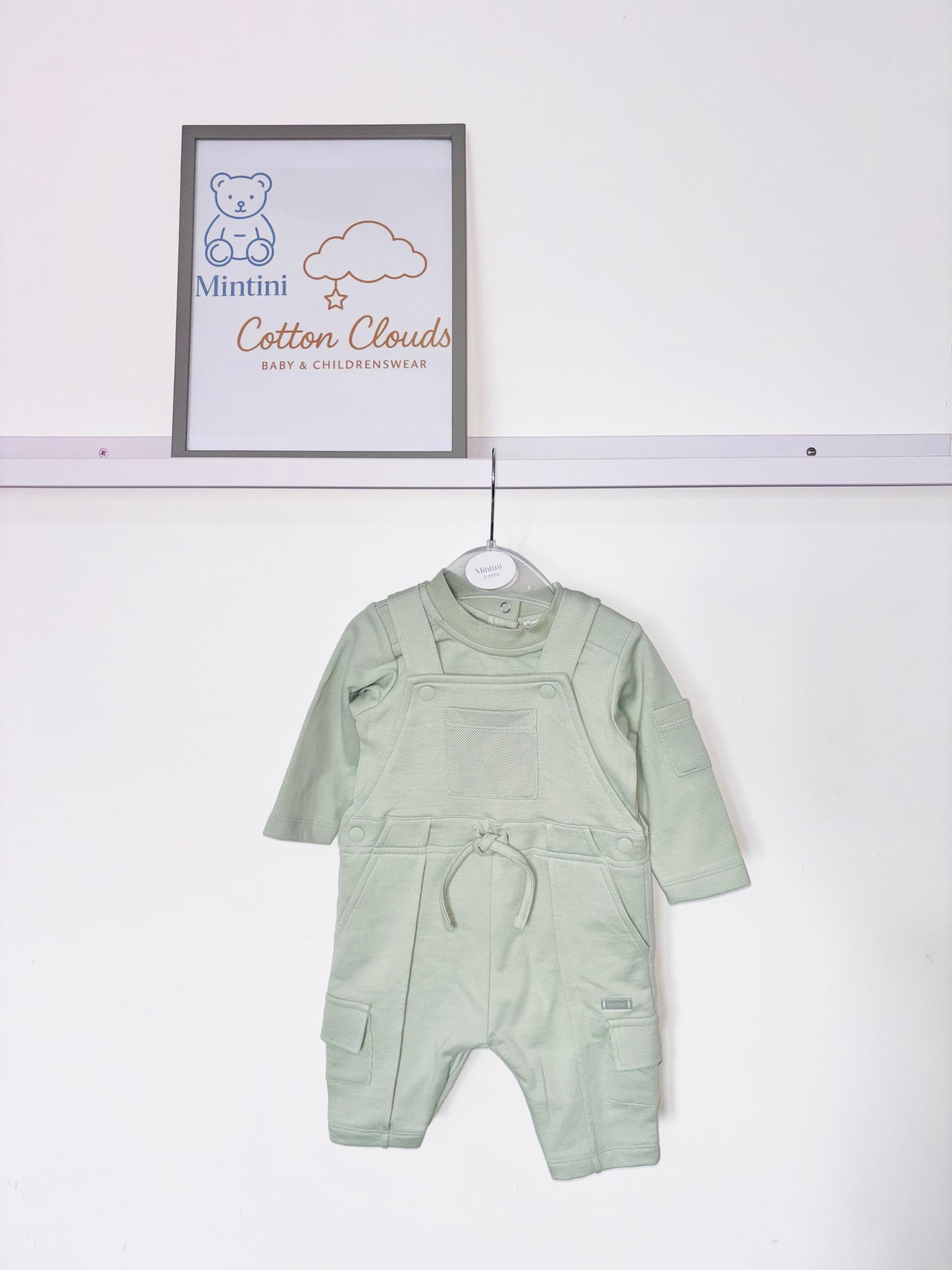 Mintini Sage Green Dungaree Set AW25