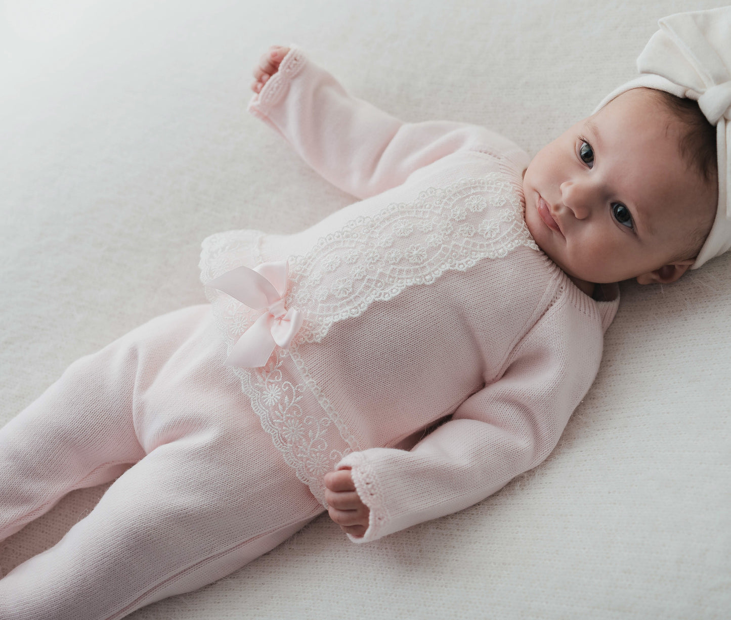 Pex Pink Lace Knitted Outfit