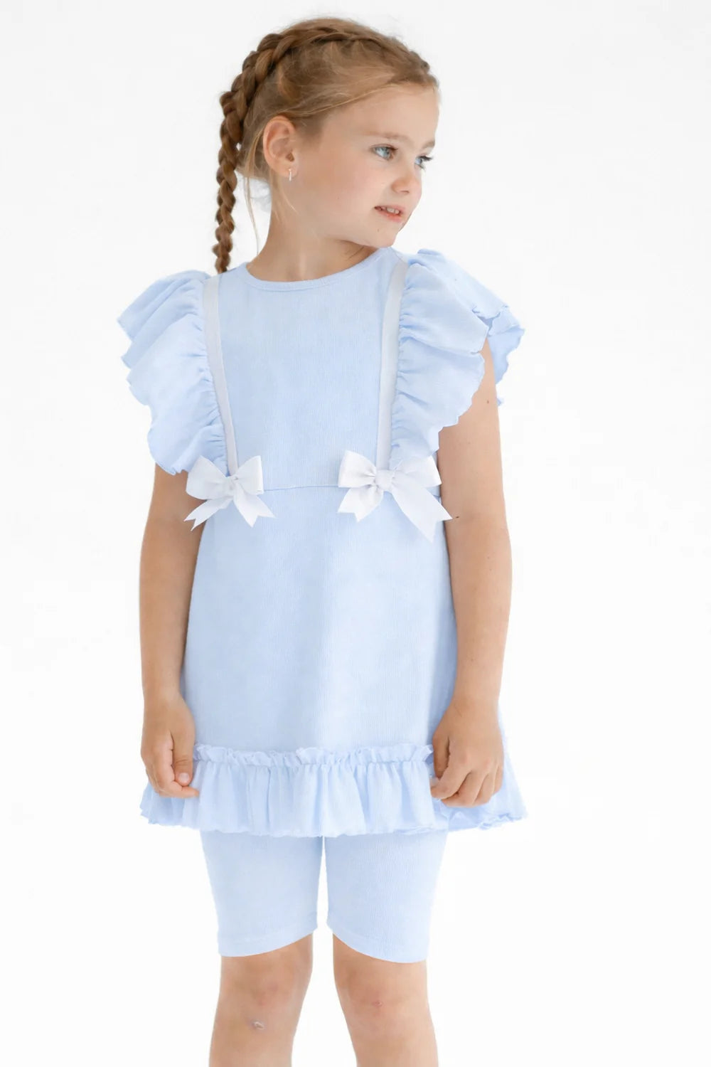 Harris Kids Blue Mia Leggings & Shorts Set