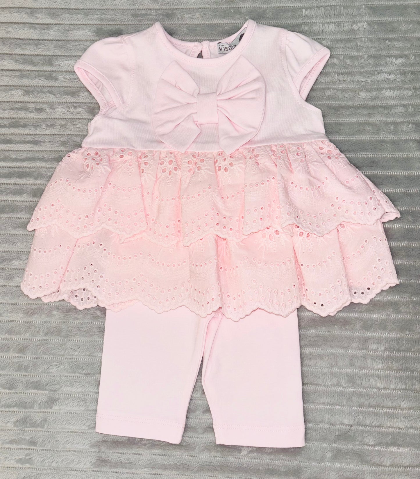 Visara Pink Bow Legging Set
