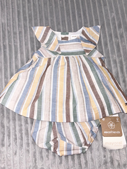 Mayoral Stripe Dress Set