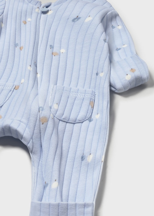 Mayoral Blue Ribbed Onesie
