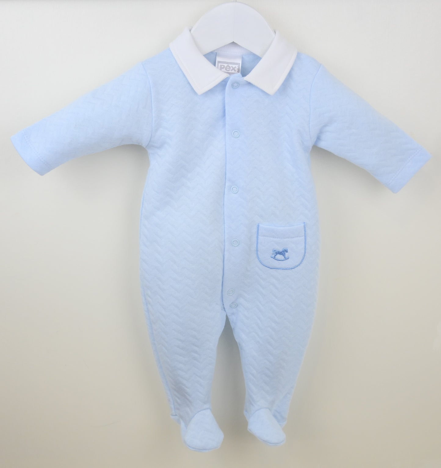Pex Blue Rocking Horse Sleepsuit