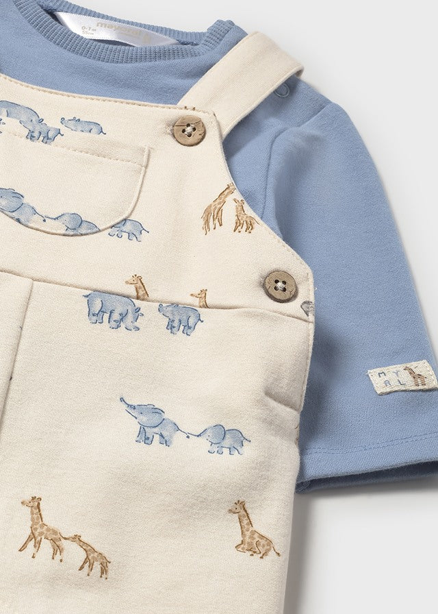 Mayoral Blue Safari Dungaree Set