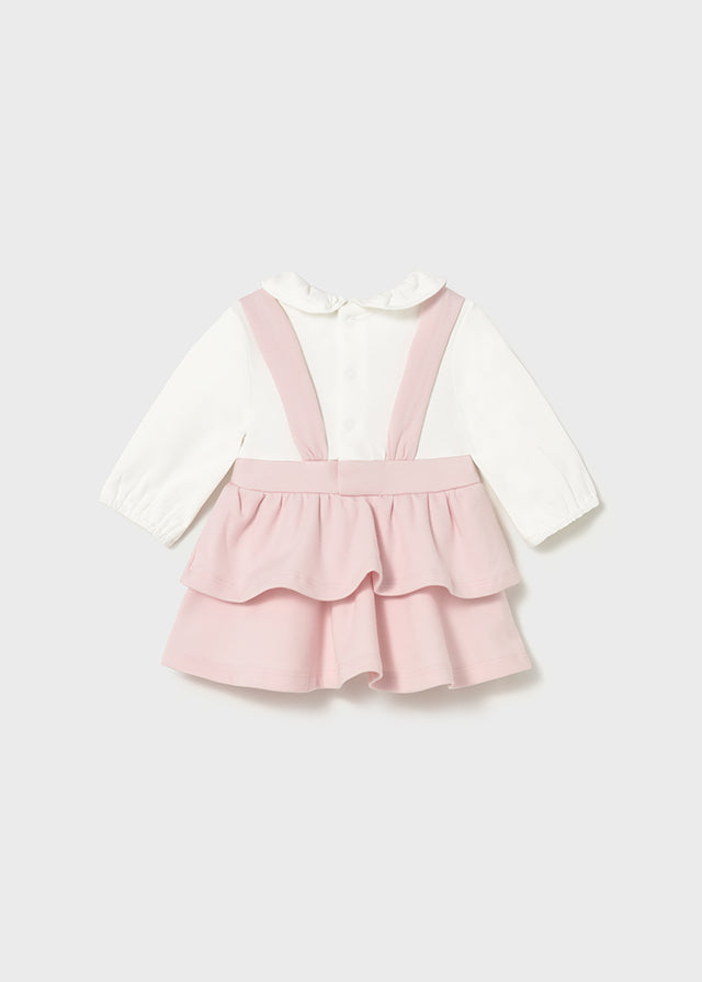 Mayoral Pink Dungaree Skirt