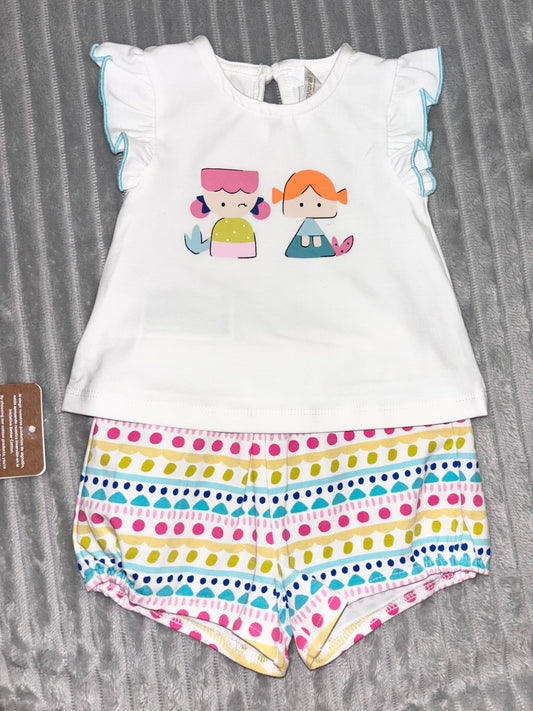 Mayoral Shorts Set White