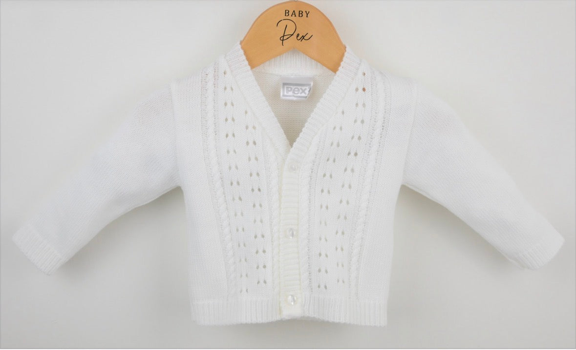 Pex White Marcus Cardigan