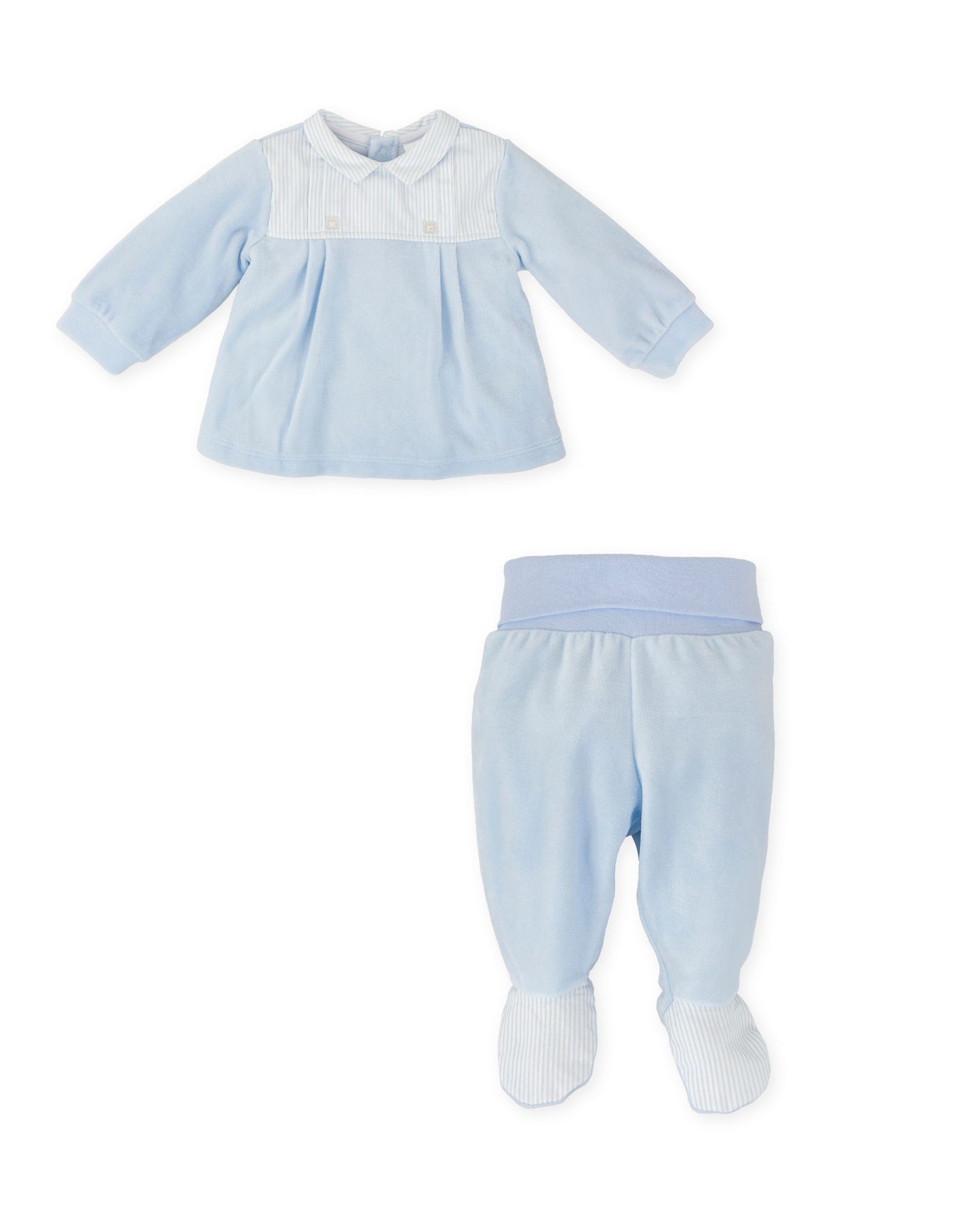 Tutto Piccolo Blue Two Piece Outfit