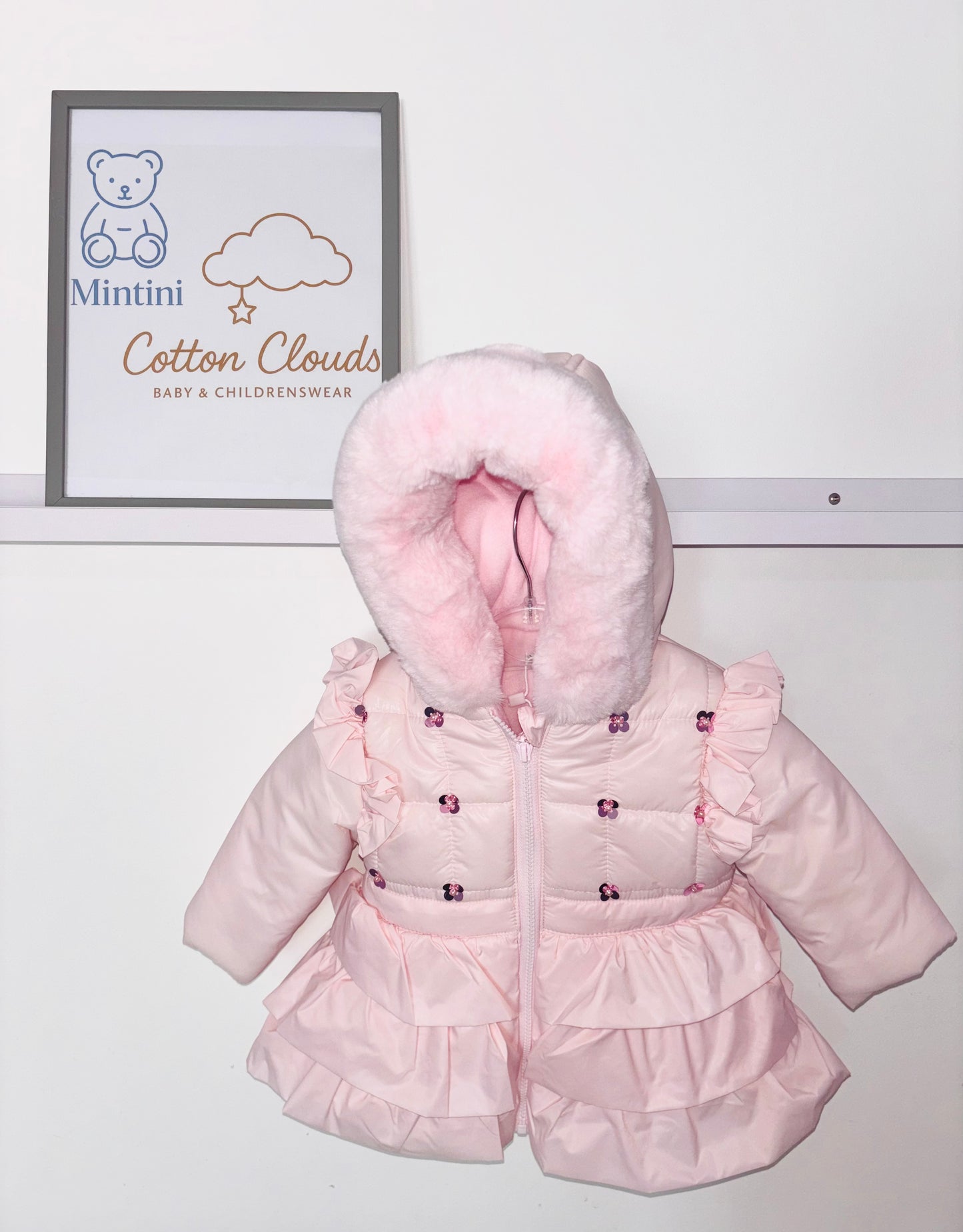 Mintini Pink Sequin AW25 Coat