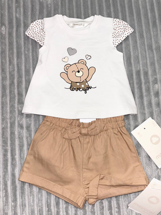 Mayoral Bear Short Set