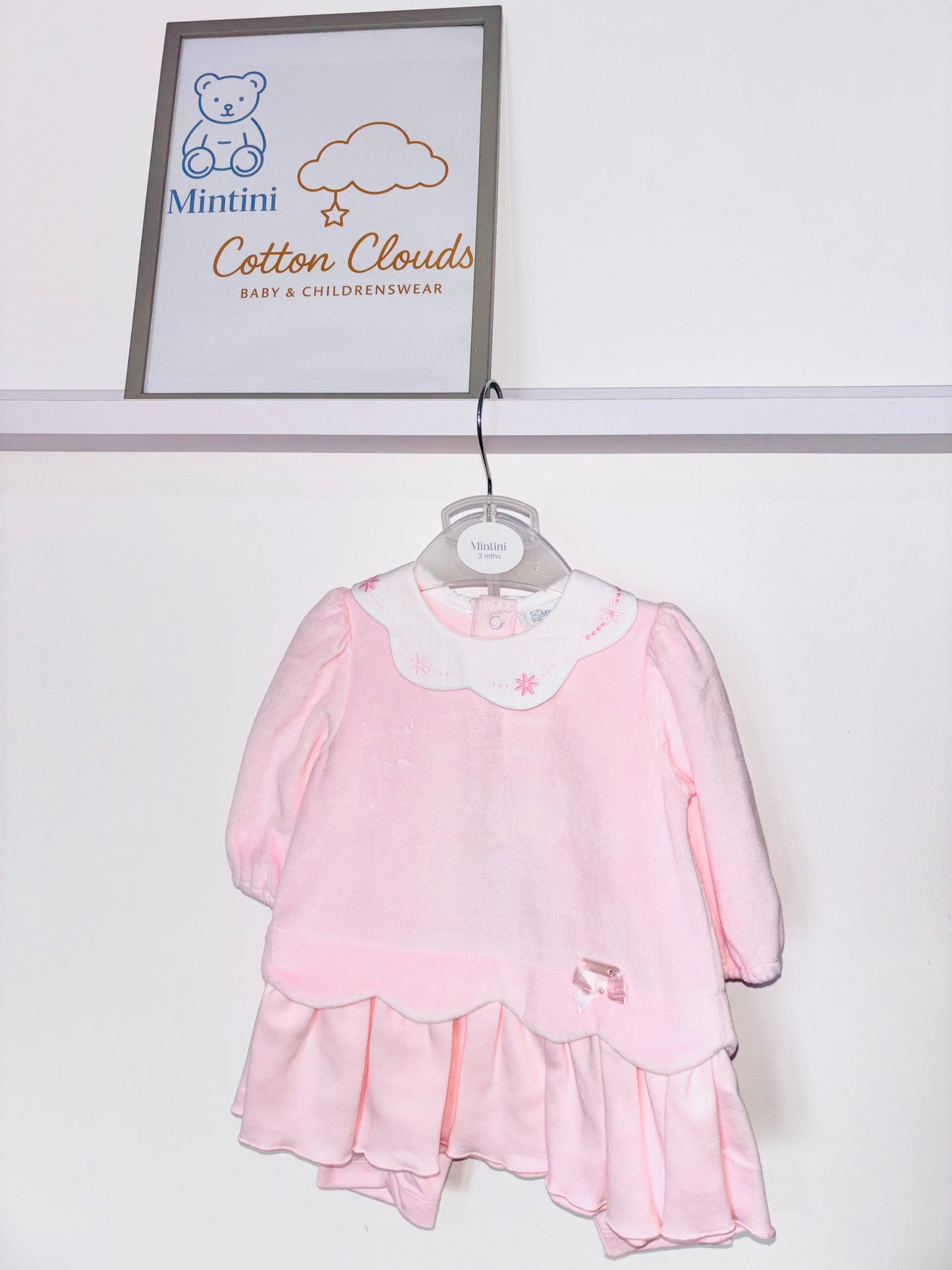 Mintini Pink Velour Tunic Set AW25