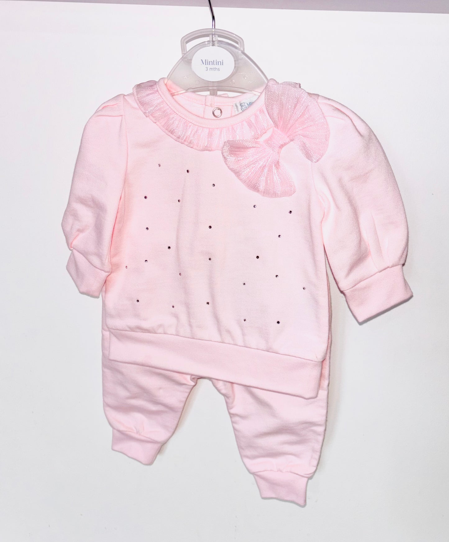 Mintini Pink Bow Trouser Set AW25
