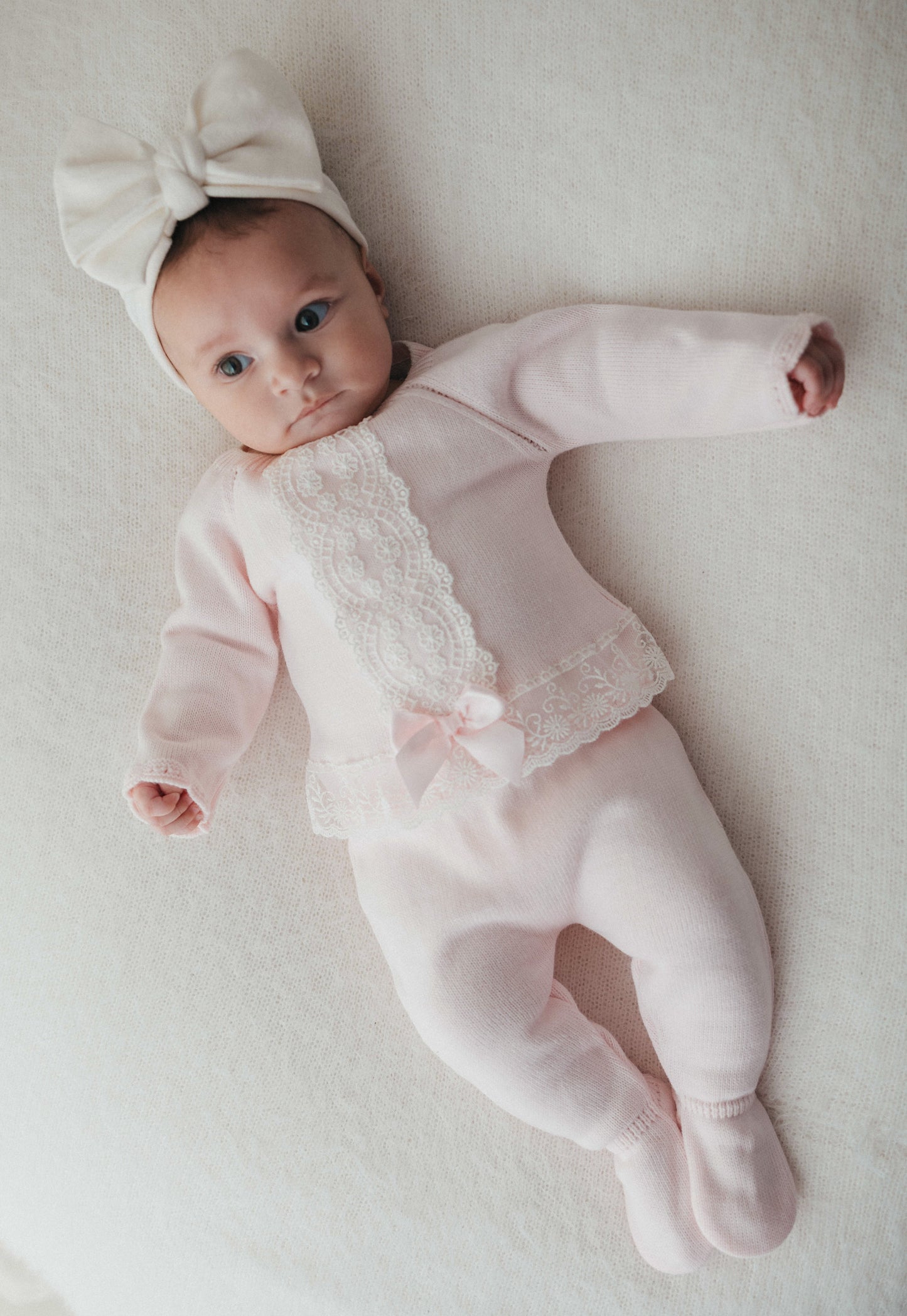 Pex Pink Lace Knitted Outfit