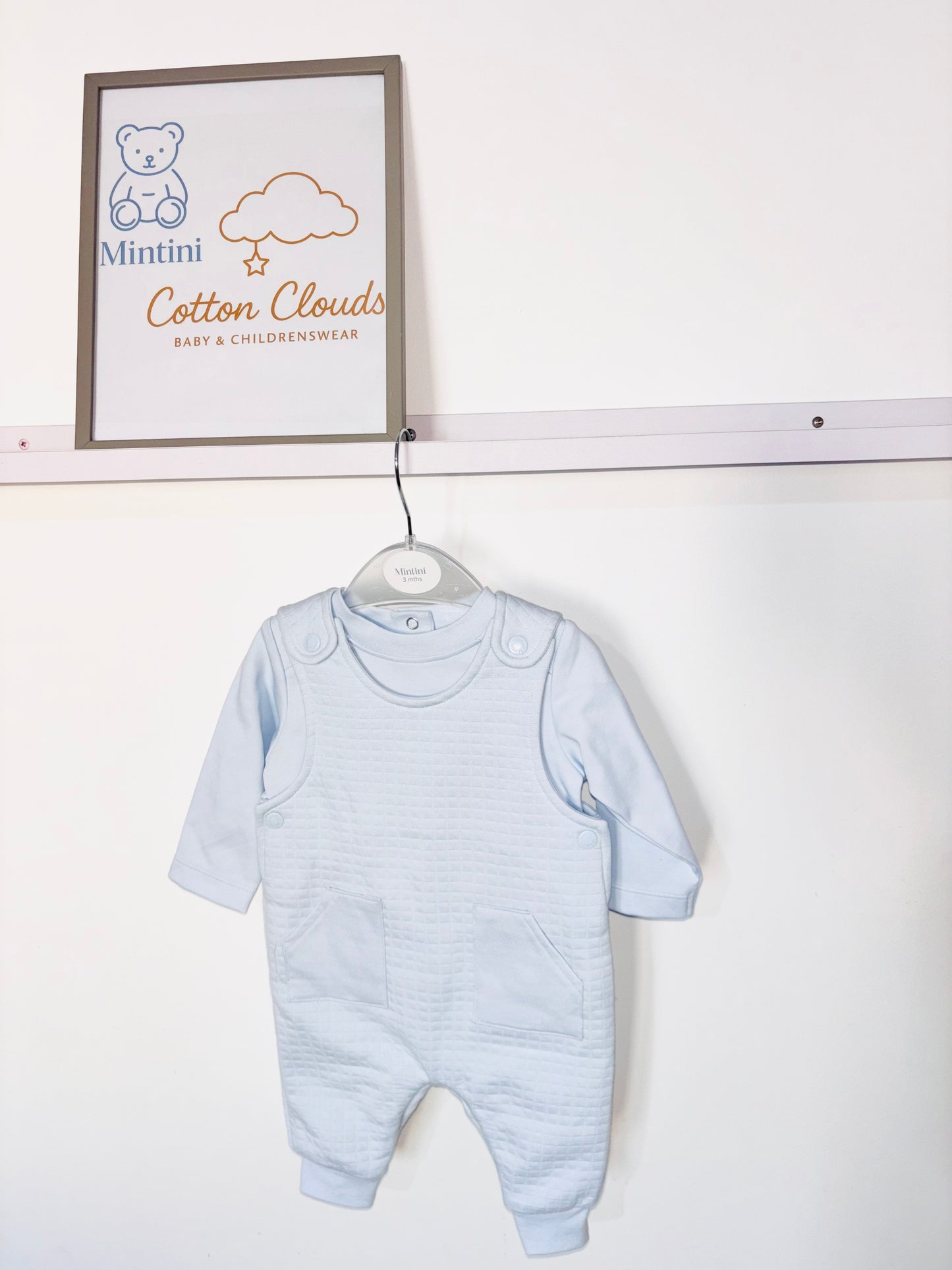 Mintini Blue Dungaree Set