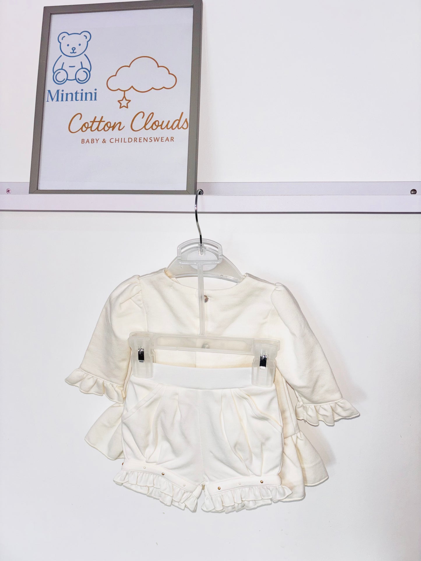 Mintini Ivory Bow Bloomer Set AW25