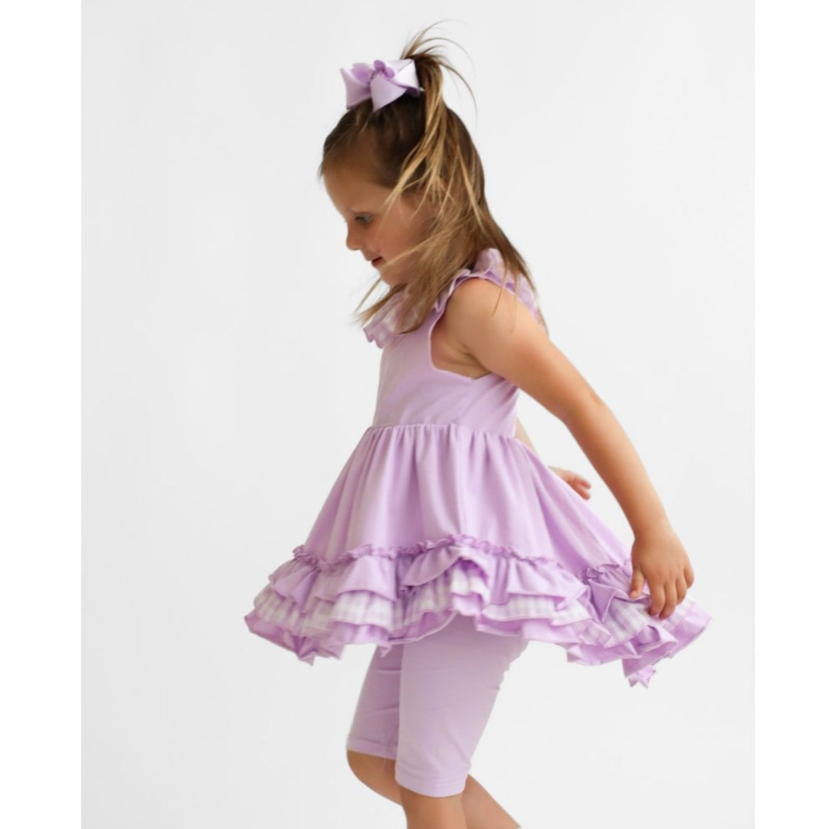 Remi Lilac Frill Shorts Set