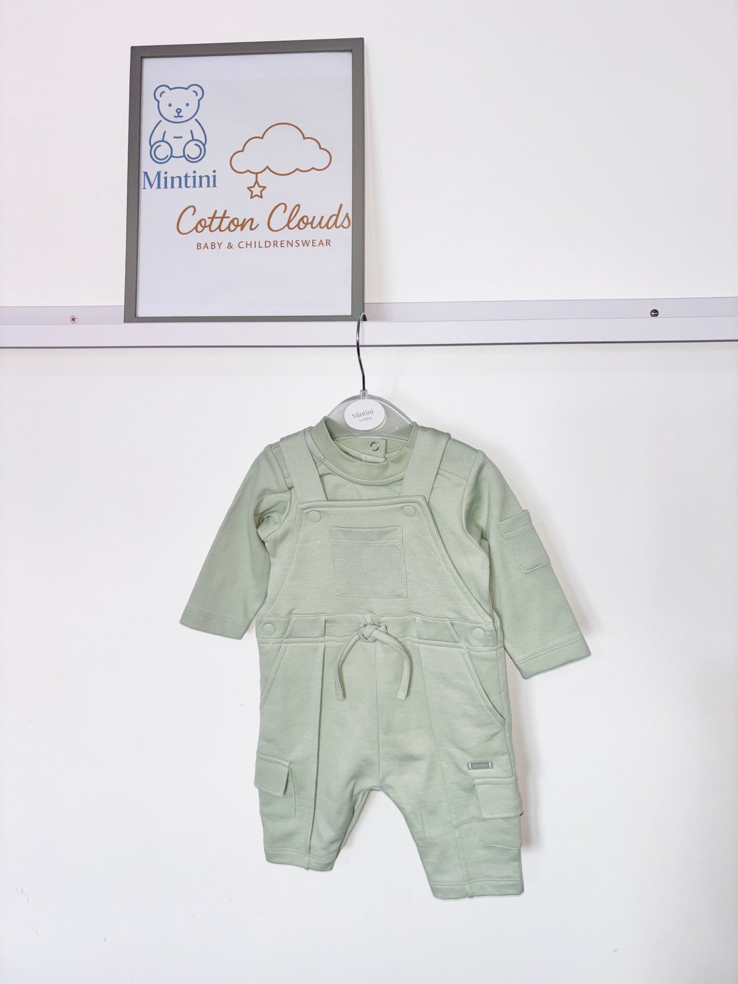 Mintini Sage Green Dungaree Set AW25