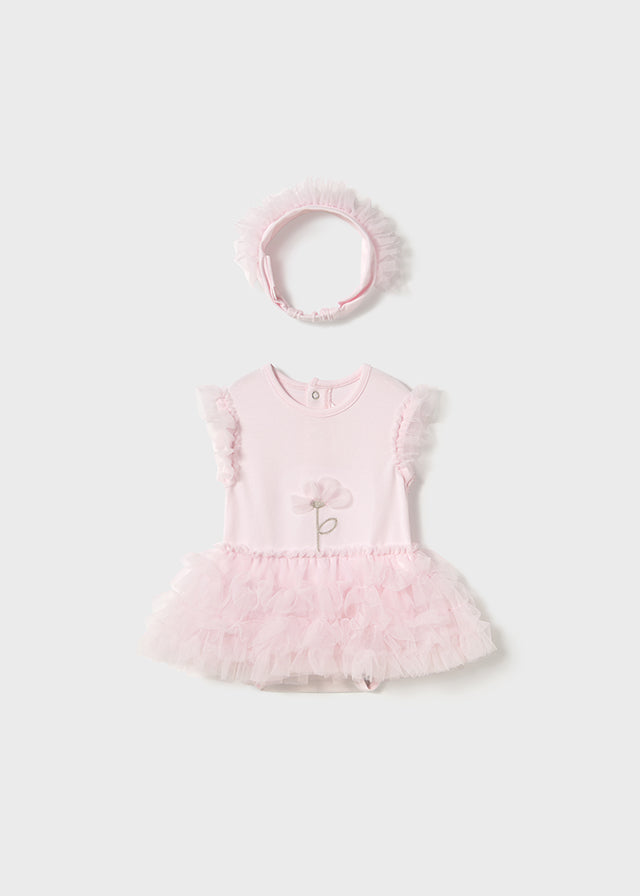Mayoral Pink Tutu Bodysuit Set