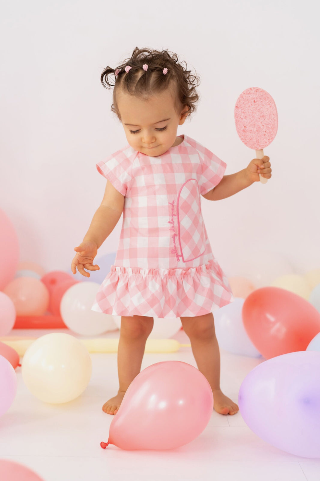 Agatha Ruiz de La Prada Pink Check Heart Dress