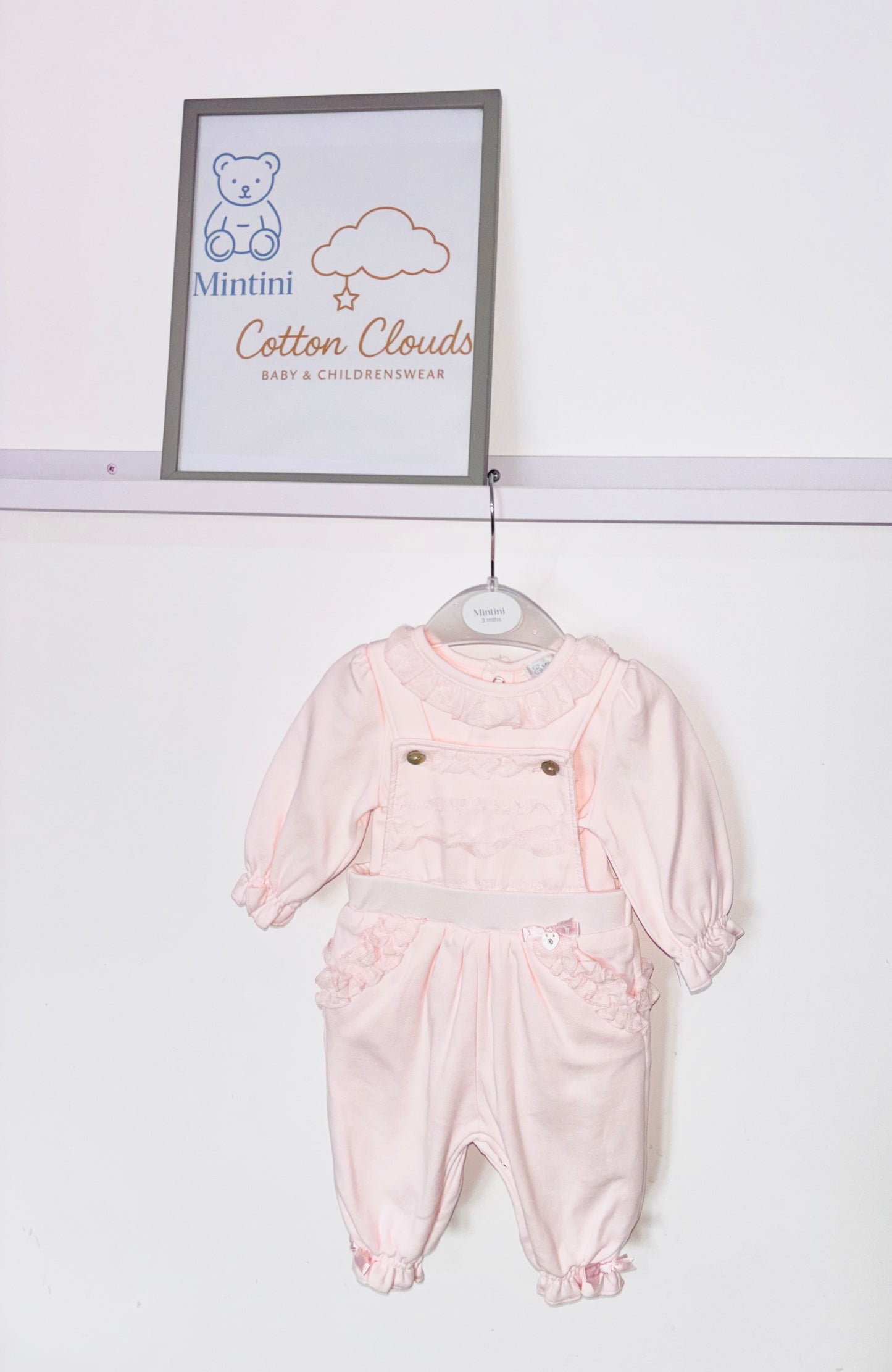 Mintini Pink Dungaree Set AW25