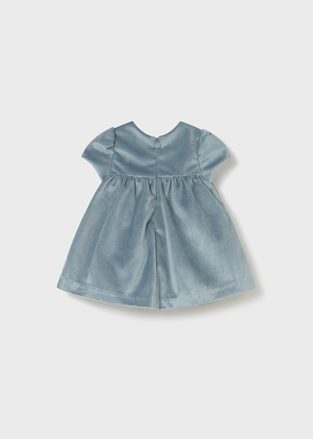 Mayoral Blue Velour Dress