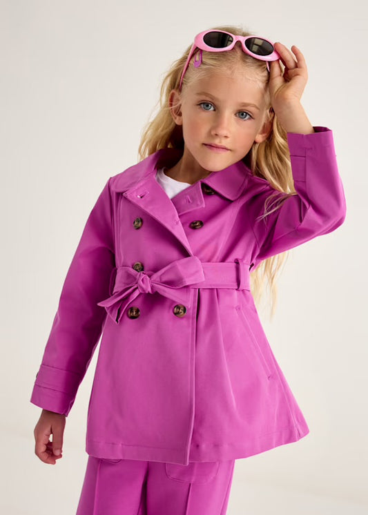 Mayoral Pink Trench Coat