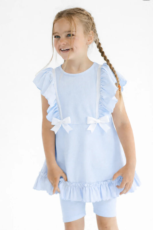Harris Kids Blue Mia Leggings & Shorts Set