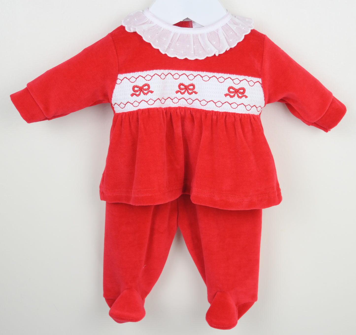 Pex Red Bow Trouser Set