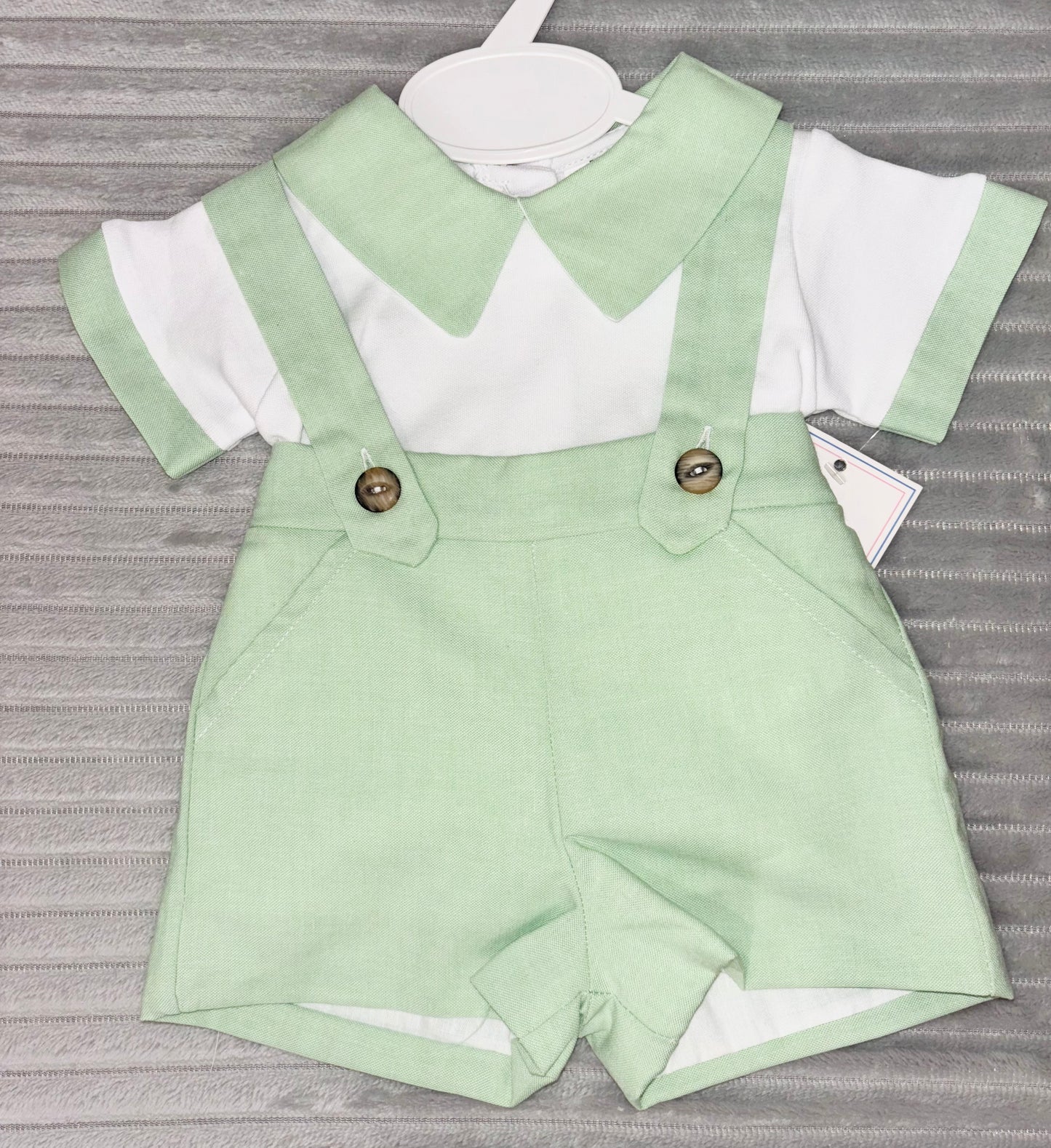 Sage Green Dungaree Set