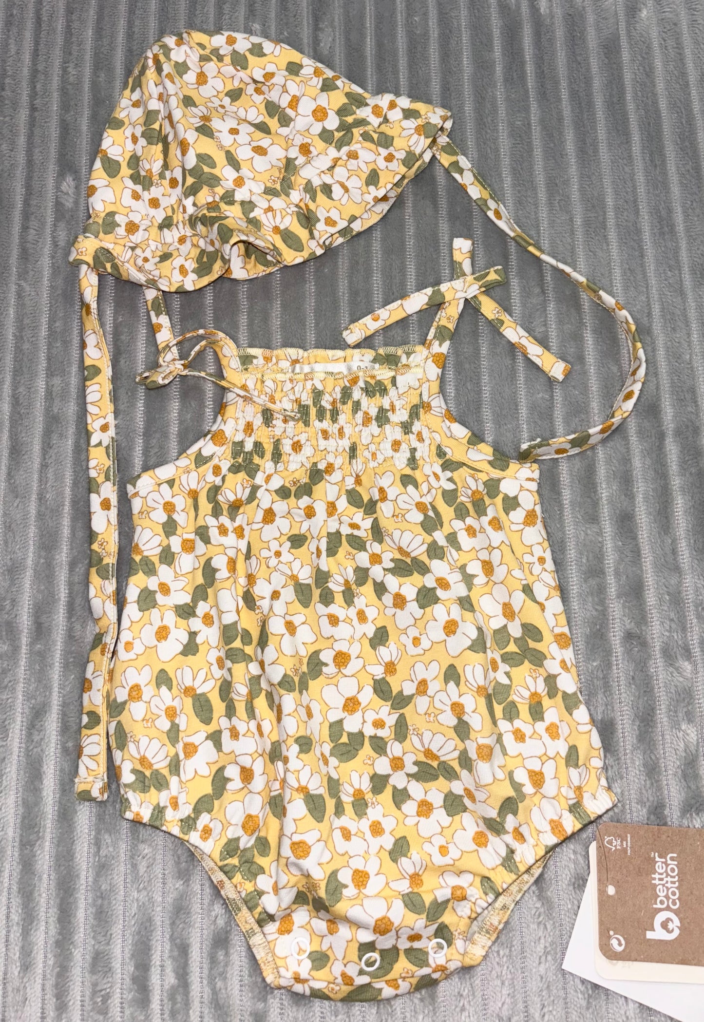 Mayoral Mustard Floral 3 Piece Outfit