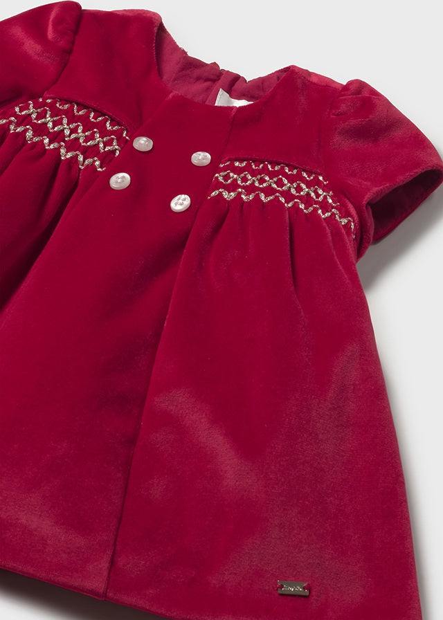 Mayoral Red Velour Dress