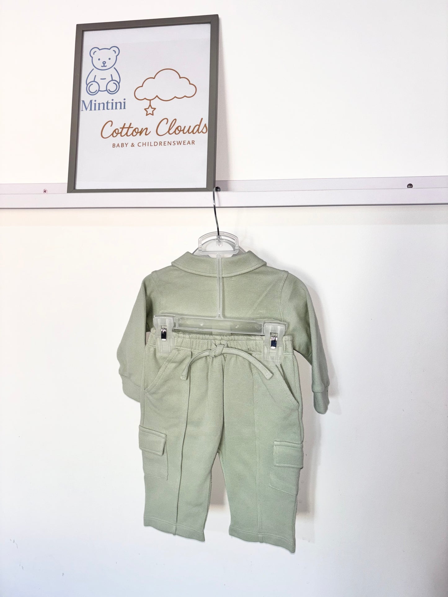 Mintini Sage Green Polo Set AW25