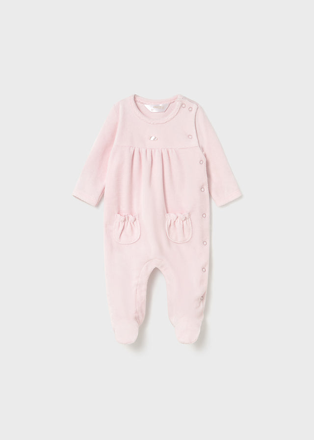 Mayoral Two Pack Velour Onesies