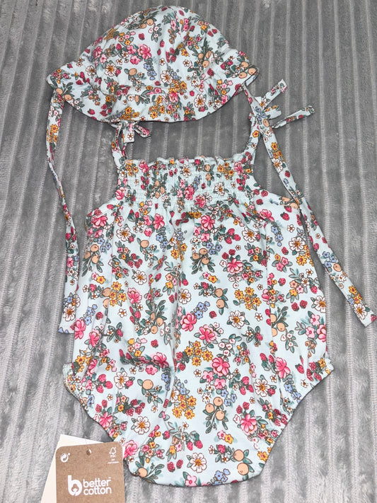Mayoral Floral Romper Set