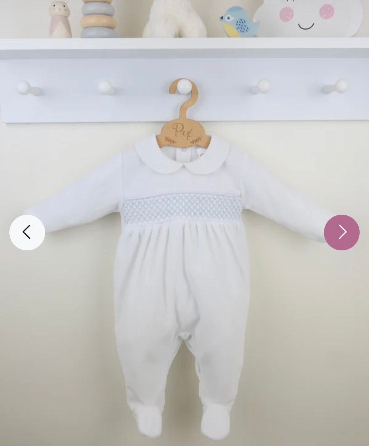 Pex White Albert Sleepsuit