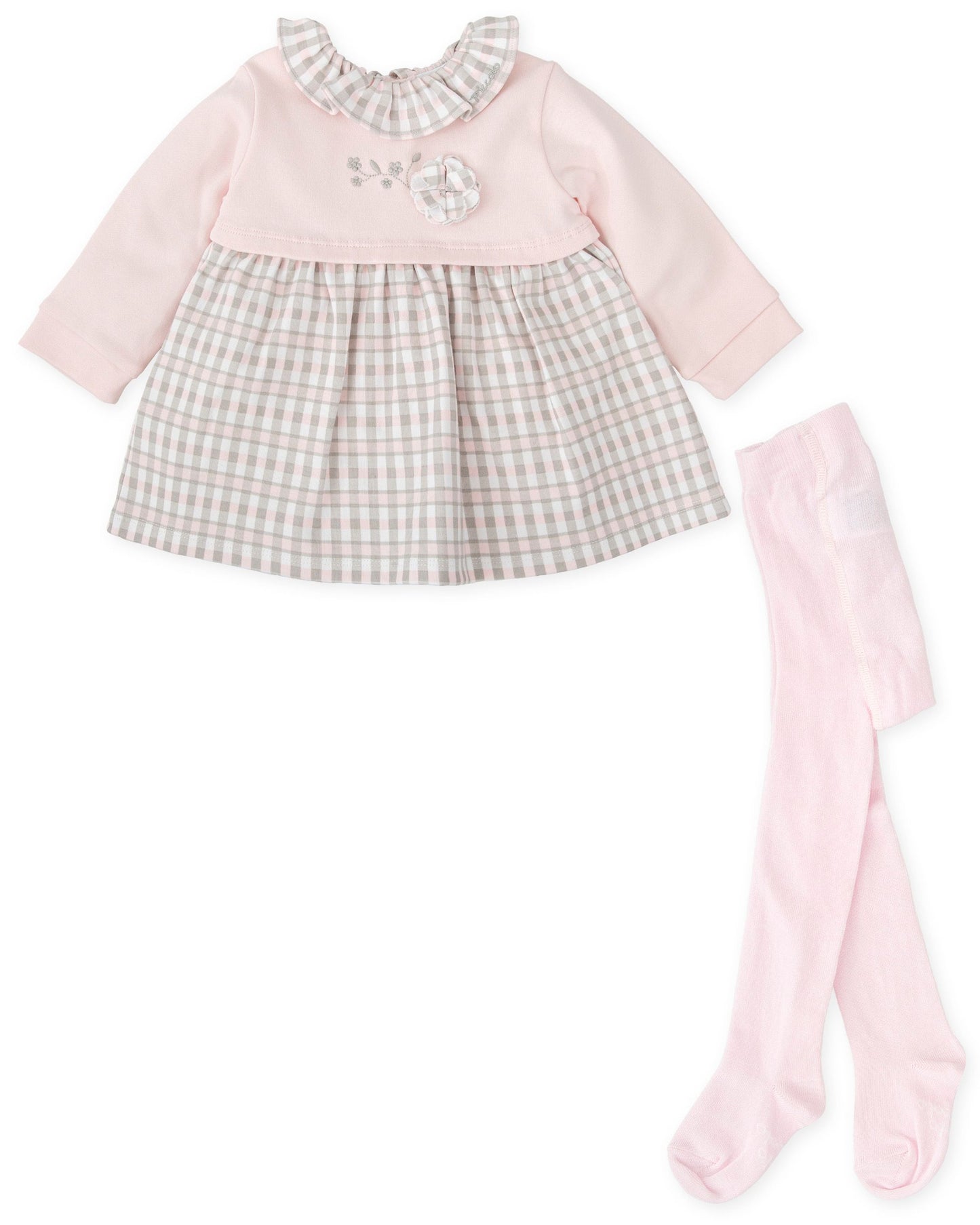 Tutto Piccolo Pink Check Dress & Tights