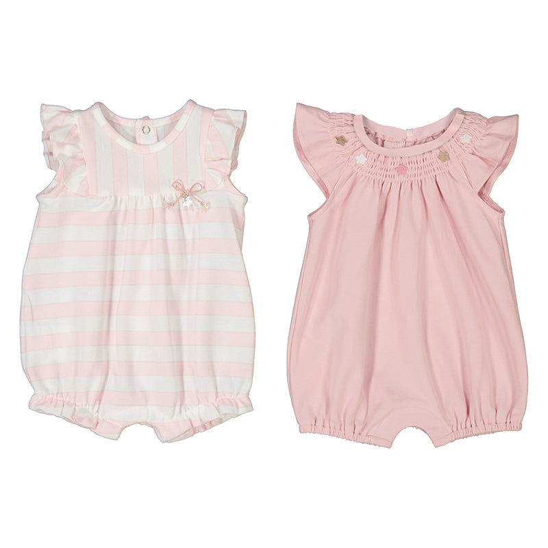 Mayoral Pink Romper Two Pack