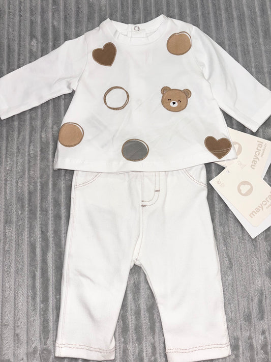 Mayoral White Trouser Set