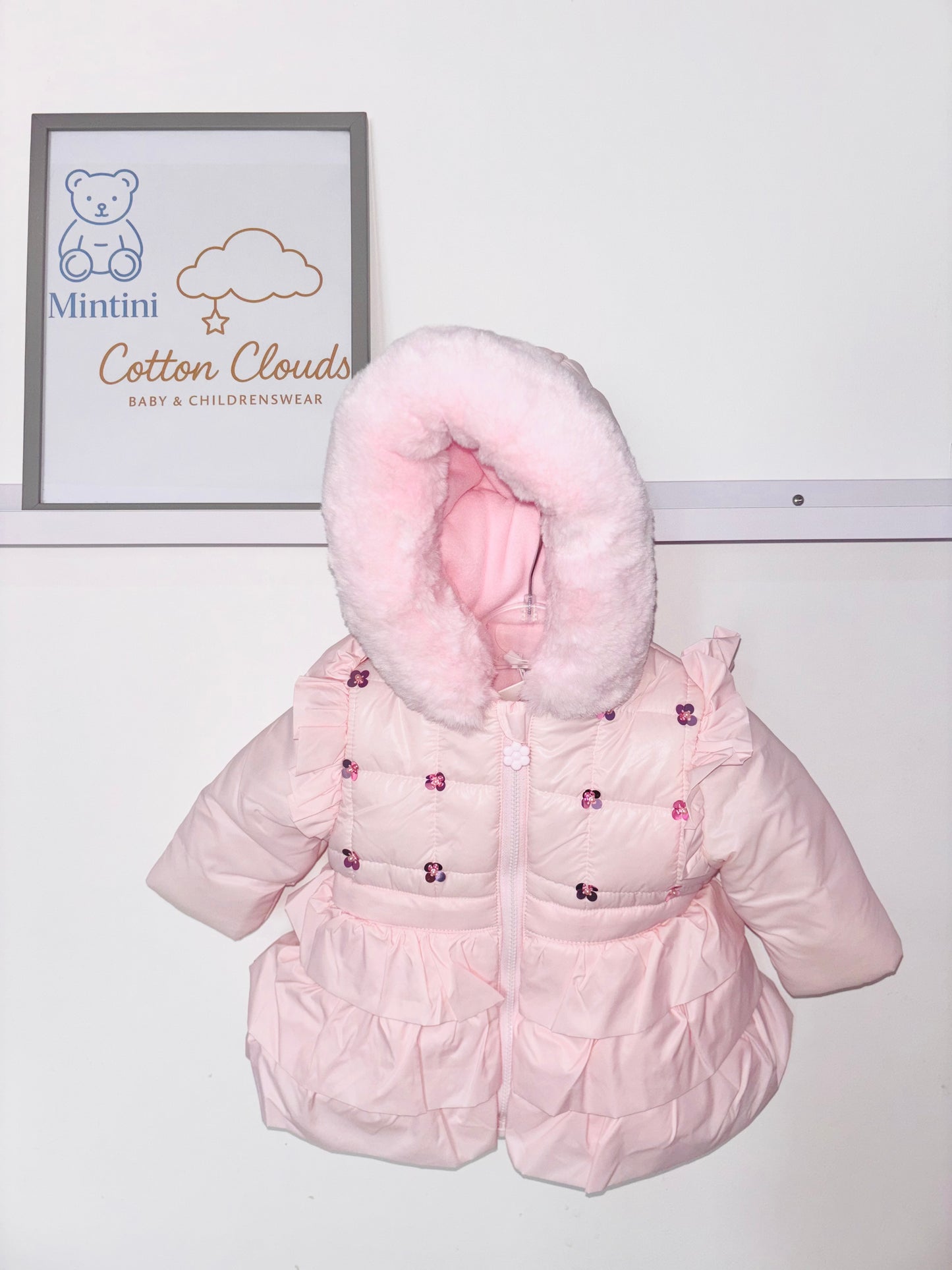 Mintini Pink Sequin AW25 Coat