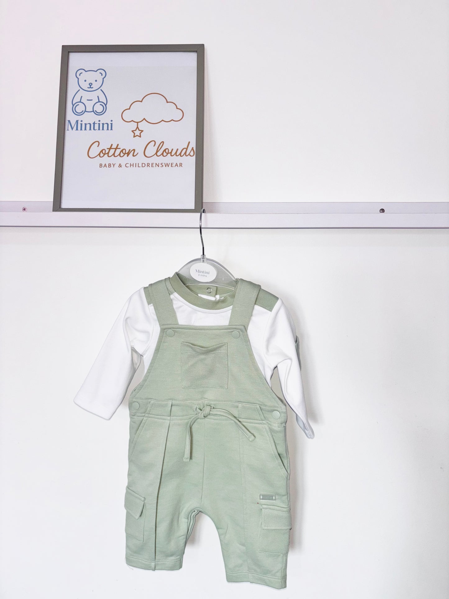 Mintini Sage Green Dungaree Set AW25
