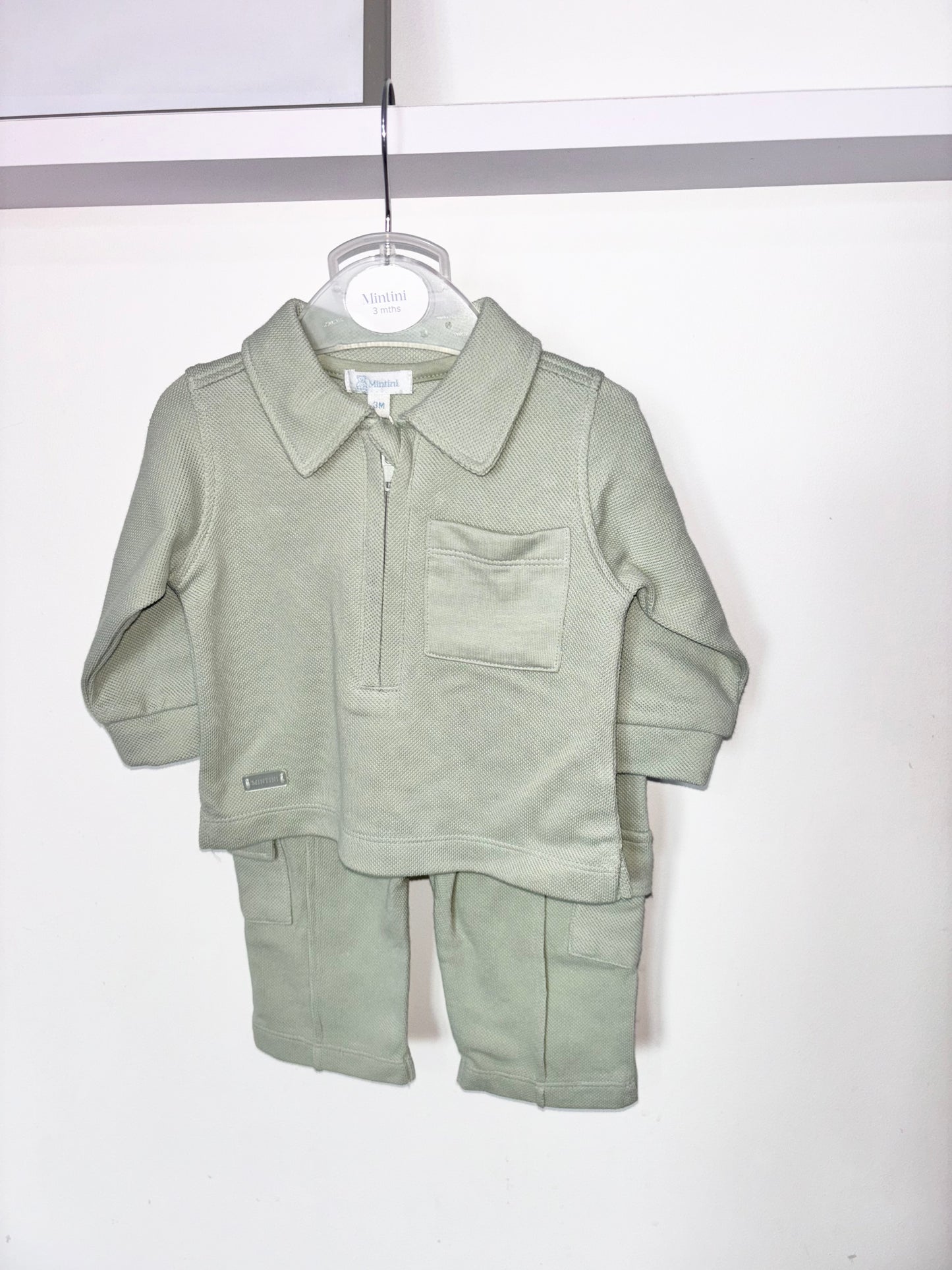 Mintini Sage Green Polo Set AW25