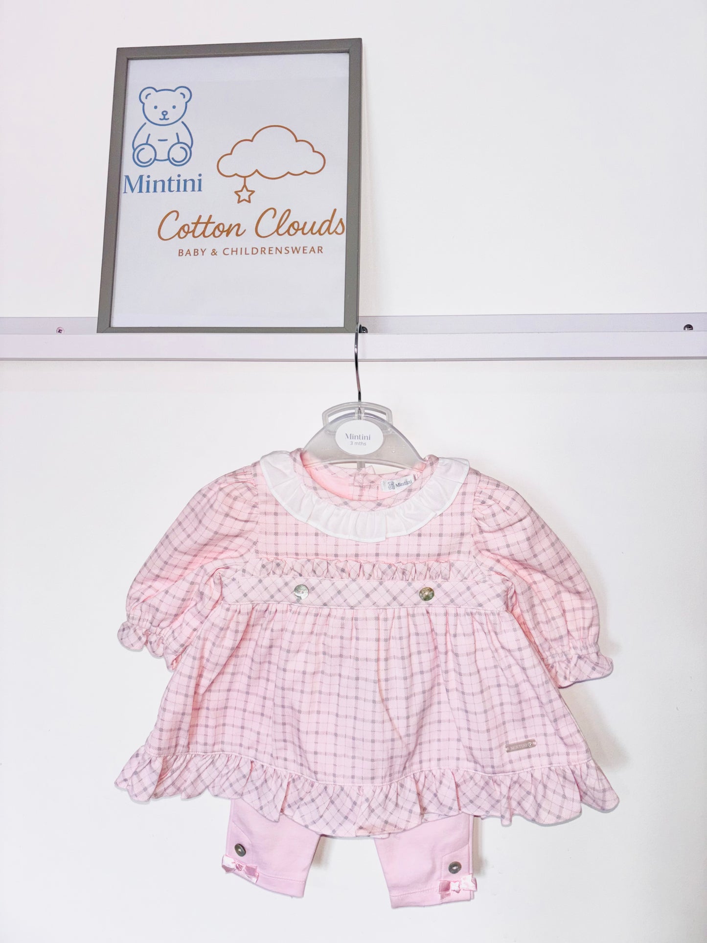 Mintini Pink Check Tunic Legging Set