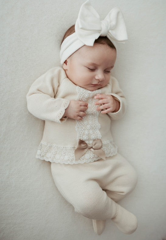 Pex Natural Lace Knitted Outfit