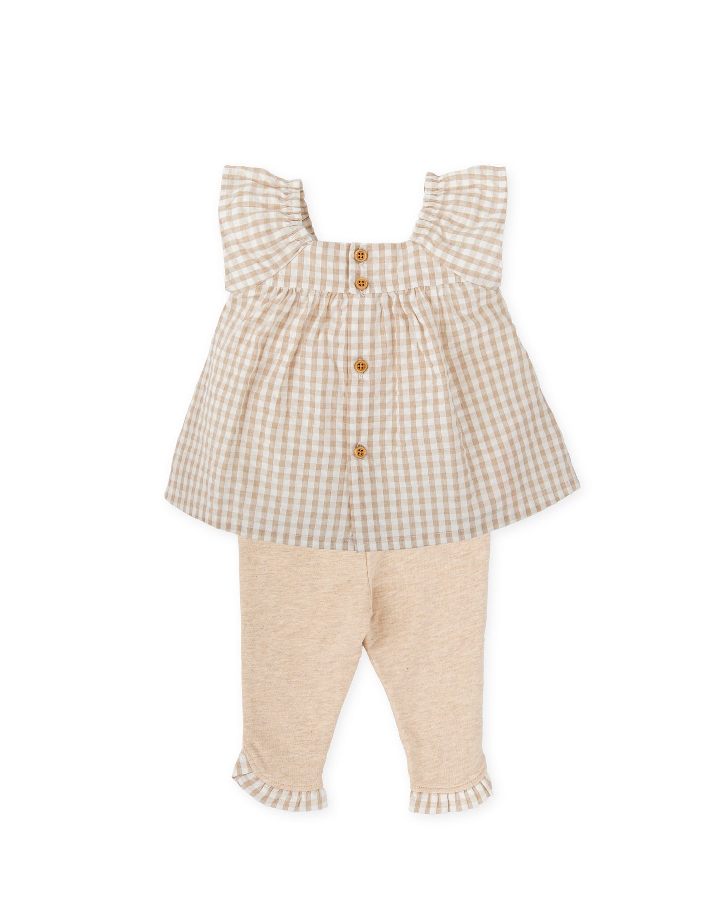 Tutto Piccolo Sand Gingham Legging Set