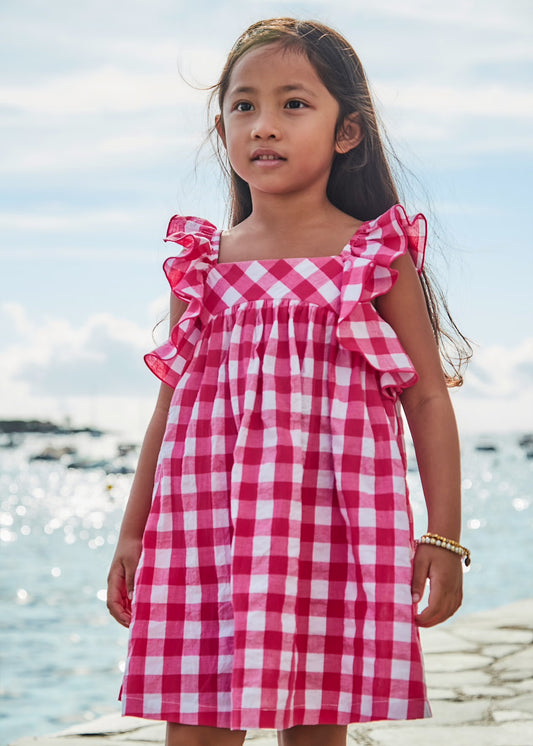 Mayoral Pink Check Dress