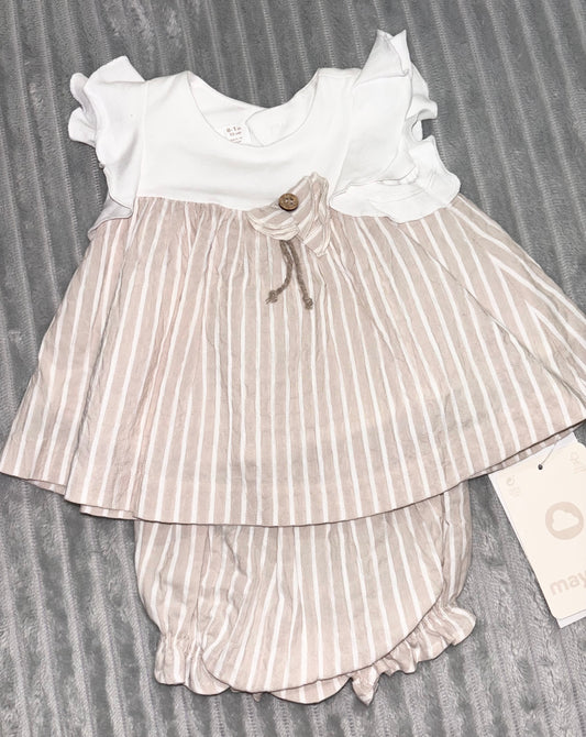 Mayoral Beige Dress Set