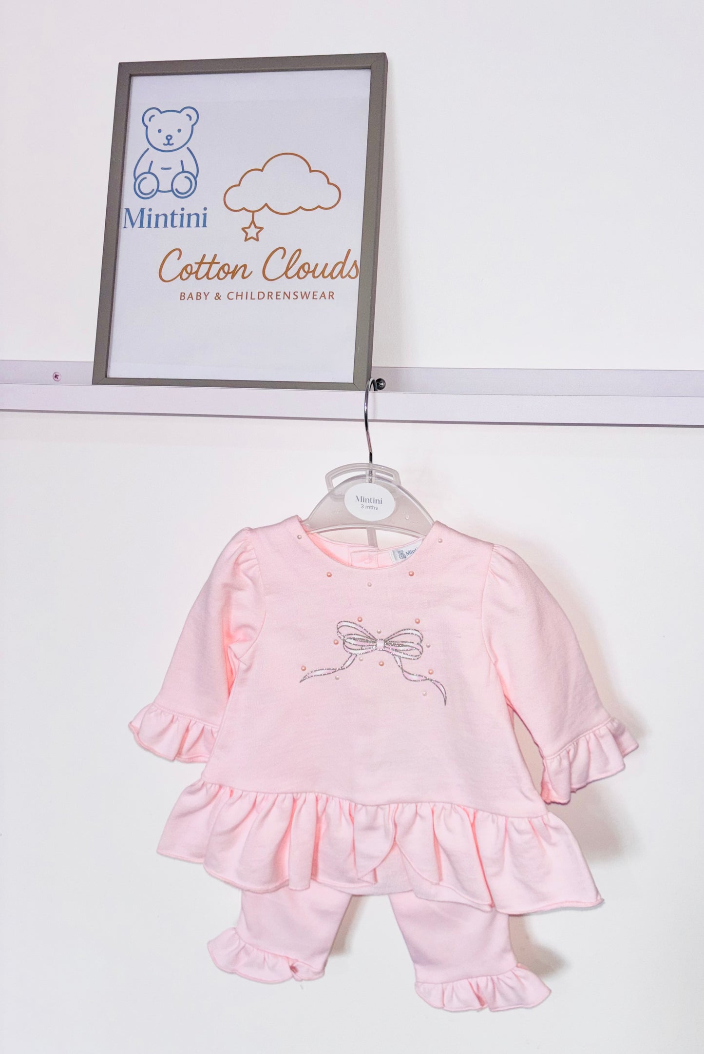 Mintini Pink Bow Trouser Set